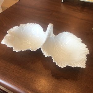 Lennox Double Leaf Ivory Candy/Nut Dish